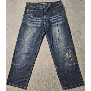 Vintage Ninety Six North Jeans Mens 40‎ x 33 Blue Baggy Skater Wide Leg 96 North